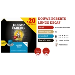 Douwe Egberts - Lungo Decaf - 20 Cups -Koffie Winkel 5 1