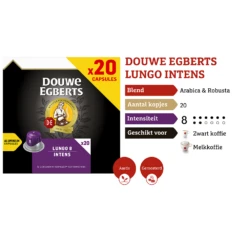 Douwe Egberts - Lungo Intens - 20 Cups -Koffie Winkel 5 1 1