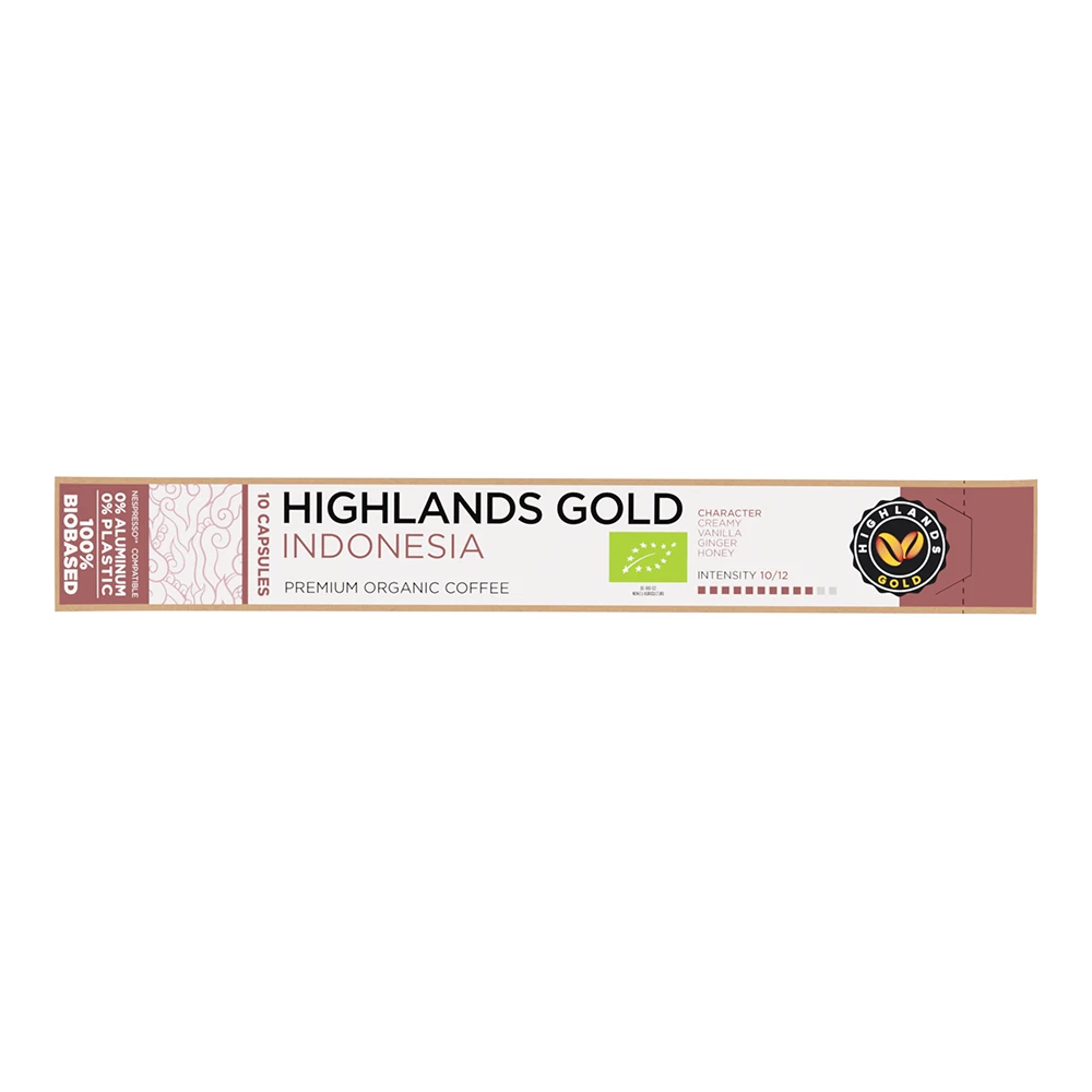 Highlands Gold - Indonesia (Organic) - 10 Cups 3 Highlands Gold - Indonesia (Organic) - 10 Cups - Afbeelding 3