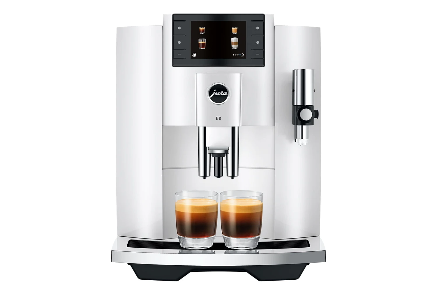 JURA E8 Piano White (EC) (2023) Met €78 Gratis Koffie én 2+1 Jaar Extra Garantie 1 JURA E8 Piano White (EC) (2023) Met €78 Gratis Koffie én 2+1 Jaar Extra Garantie