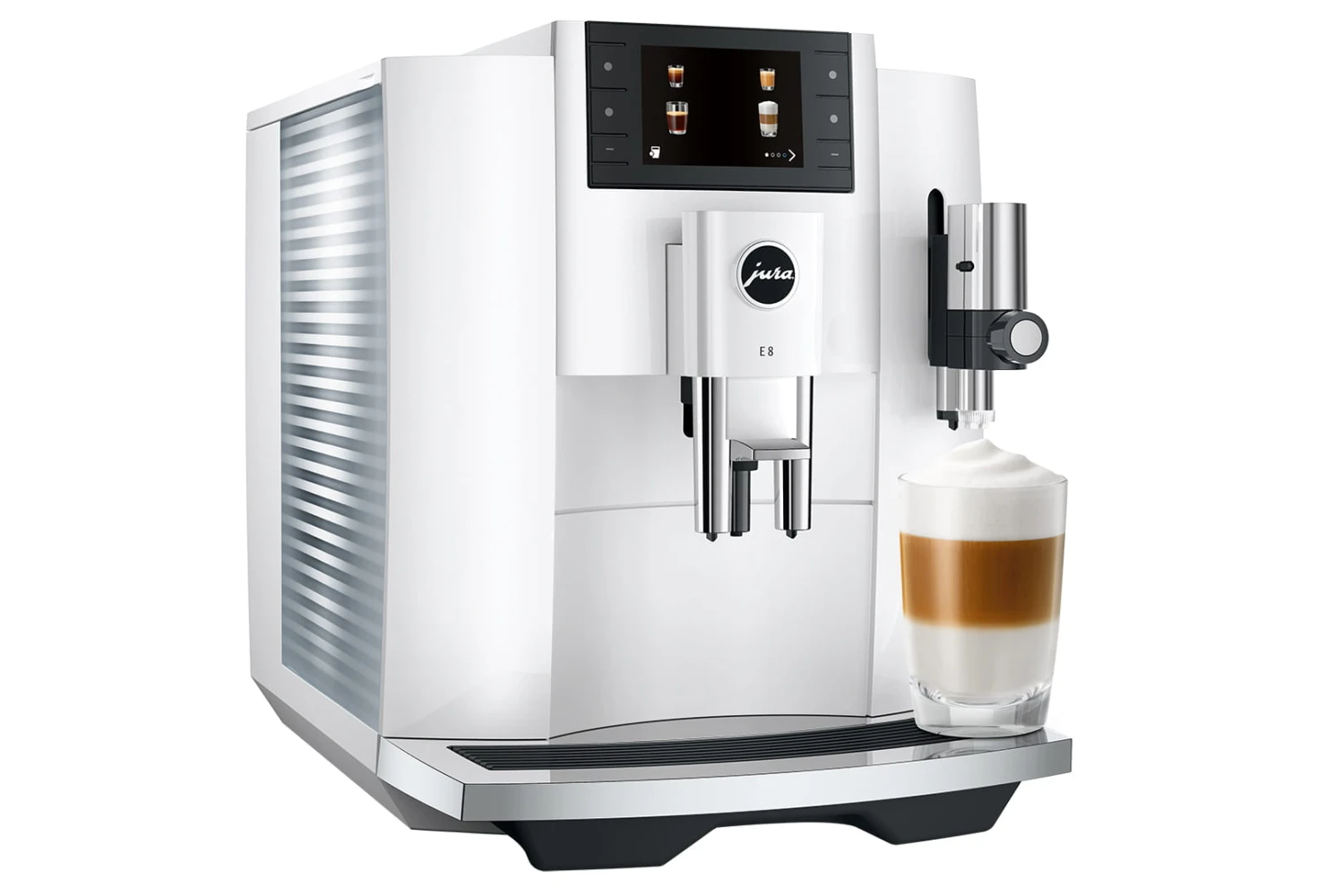 JURA E8 Piano White (EC) (2023) Met €78 Gratis Koffie én 2+1 Jaar Extra Garantie 4 JURA E8 Piano White (EC) (2023) Met €78 Gratis Koffie én 2+1 Jaar Extra Garantie - Afbeelding 4