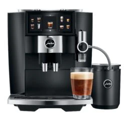 JURA J8 Twin Diamond Black (EA) Met €78 Gratis Koffie En Glazen Melkhouder En 2+1 Jaar Extra Garantie -Koffie Winkel Jura J8 Twin Diamond Black cool control