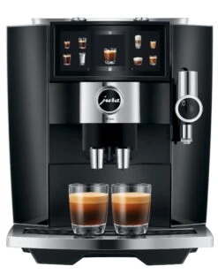 JURA J8 Twin Diamond Black (EA) Met €78 Gratis Koffie En Glazen Melkhouder En 2+1 Jaar Extra Garantie -Koffie Winkel Jura J8 Twin Diamond Black koffiemachine