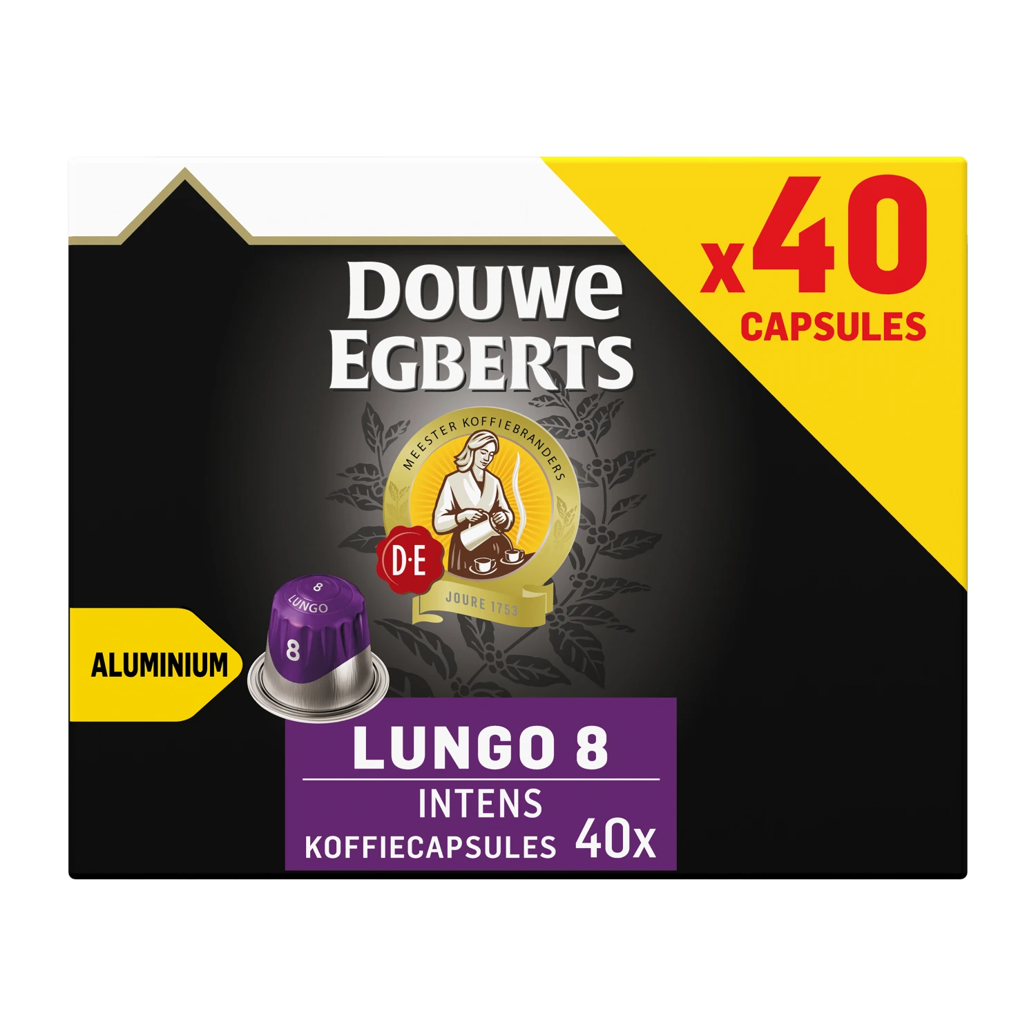 Douwe Egberts Lungo 8 Intens - 40 Koffiecups 1 Douwe Egberts Lungo 8 Intens - 40 Koffiecups