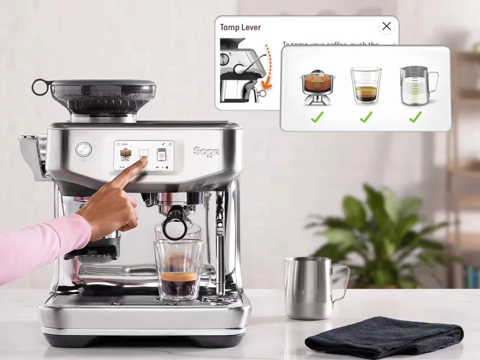 Sage Barista Touch Impress Stainless Steel Met €49 Gratis Koffie En Barista Pack T.w.v. €169 7 Sage Barista Touch Impress Stainless Steel Met €49 Gratis Koffie En Barista Pack T.w.v. €169 - Afbeelding 7