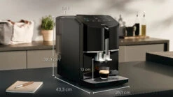 Siemens EQ.300 - Piano Black - TF301E19 Met €33 Gratis Koffie -Koffie Winkel Siemens EQ300 koffiemachine TF301E19 piano black afmetingen