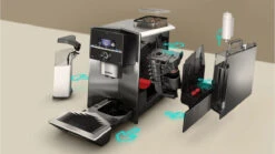 Siemens EQ.9 Plus S400 - Edelstaal - TI924301RW Met €49 Gratis Koffie -Koffie Winkel Siemens EQ9 s400 TI924301RW koffiemachine binnenin