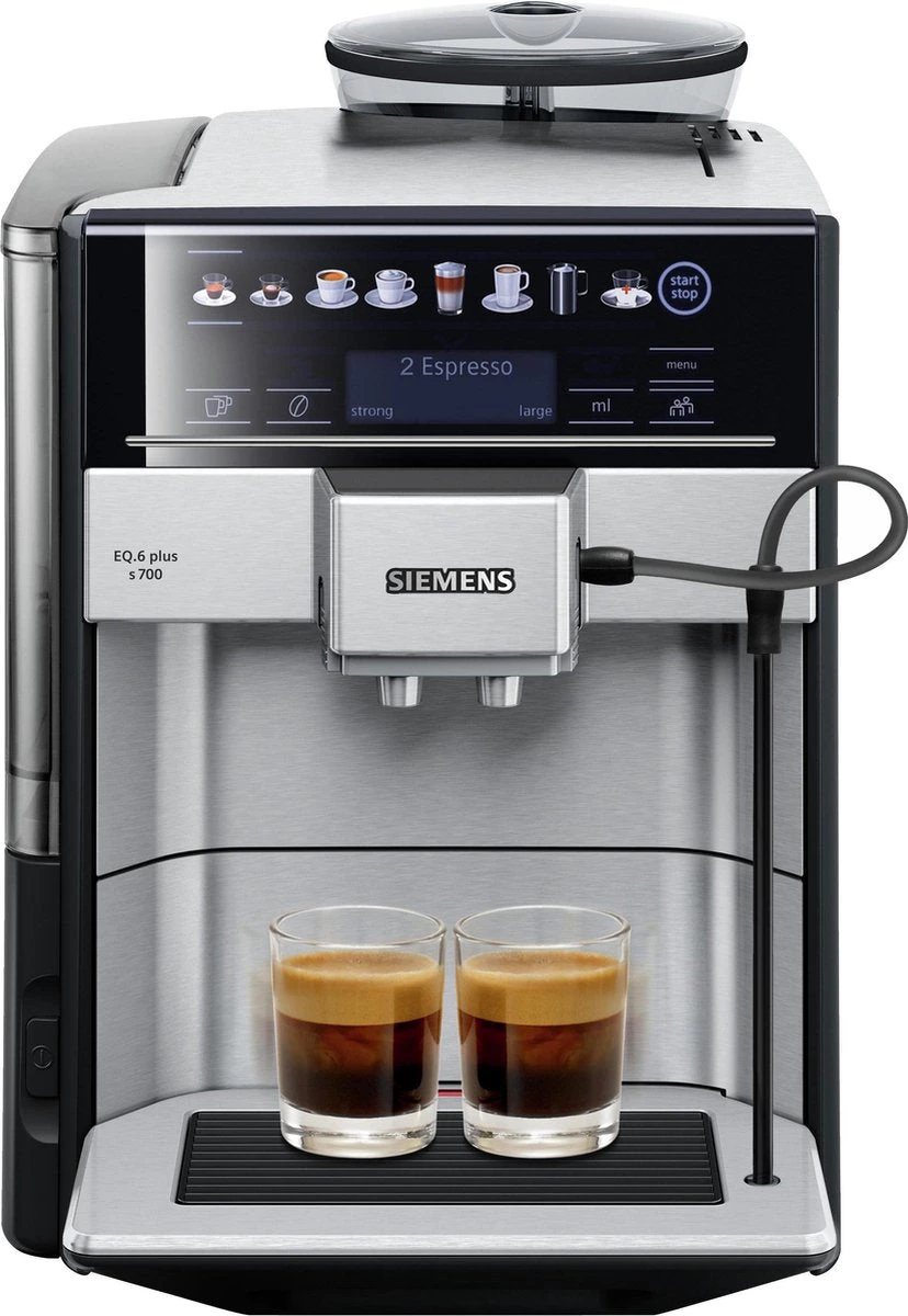 Siemens EQ.6 Plus S700 - Edelstaal - TE657313RW Met €49 Gratis Koffie 1 Siemens EQ.6 Plus S700 - Edelstaal - TE657313RW Met €49 Gratis Koffie