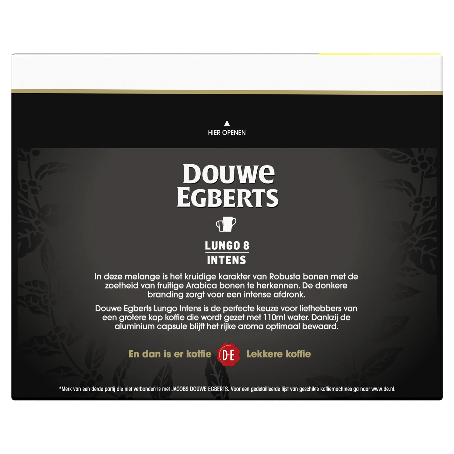 Douwe Egberts Lungo 8 Intens - 40 Koffiecups 3 Douwe Egberts Lungo 8 Intens - 40 Koffiecups - Afbeelding 3