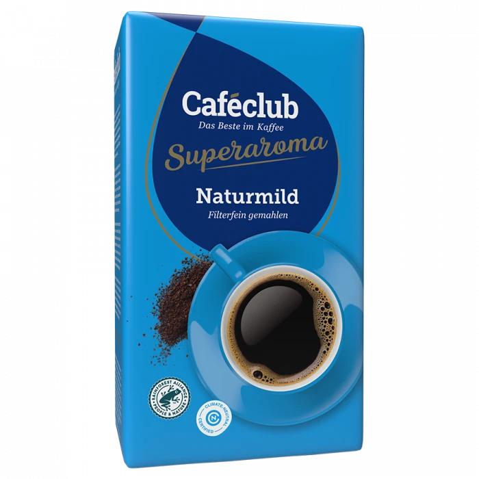Caféclub Supercreme Naturmild Gemalen Koffie 500 G. 1 Caféclub Supercreme Naturmild Gemalen Koffie 500 G.