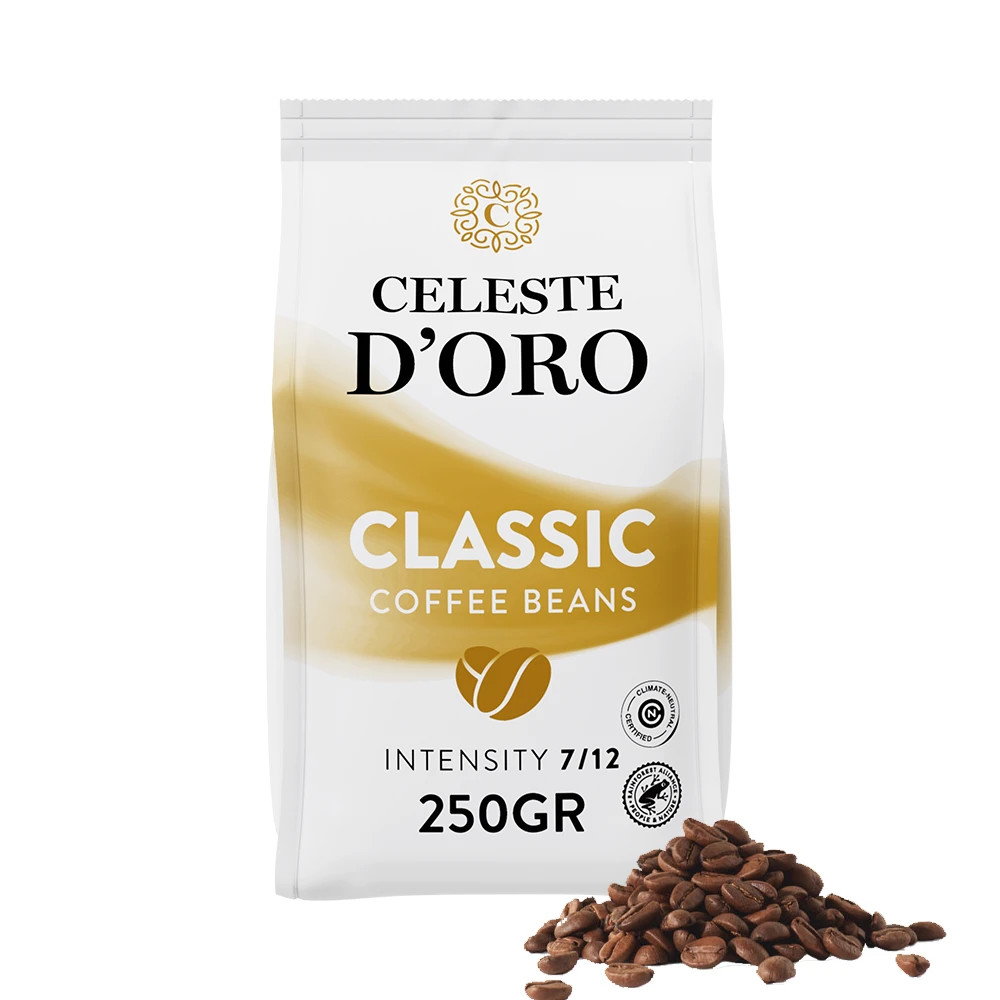 Celeste D'Oro - Koffiebonen - Finest Classic (250 Gram) 1 Celeste D'Oro - Koffiebonen - Finest Classic (250 Gram)