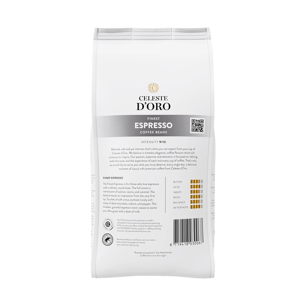 Celeste D'Oro Finest Espresso - Koffiebonen 1 KG 4 Celeste D'Oro Finest Espresso - Koffiebonen 1 KG - Afbeelding 4