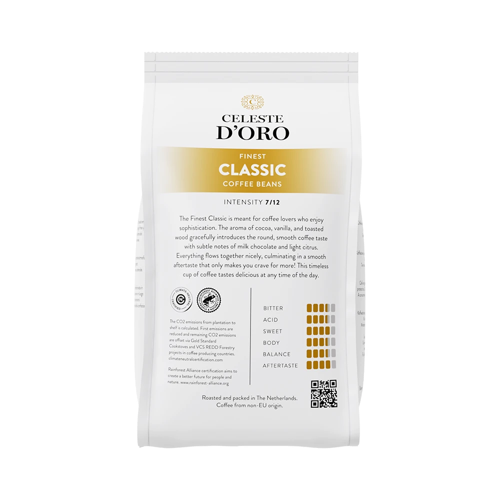 Celeste D'Oro - Koffiebonen - Finest Classic (250 Gram) 2 Celeste D'Oro - Koffiebonen - Finest Classic (250 Gram) - Afbeelding 2