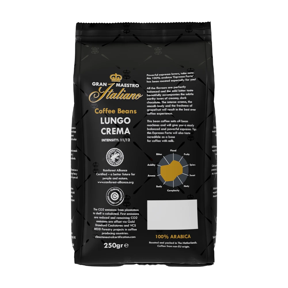 Gran Maestro Italiano - Koffiebonen - Espresso Forte (250 Gram) 3 Gran Maestro Italiano - Koffiebonen - Espresso Forte (250 Gram) - Afbeelding 3