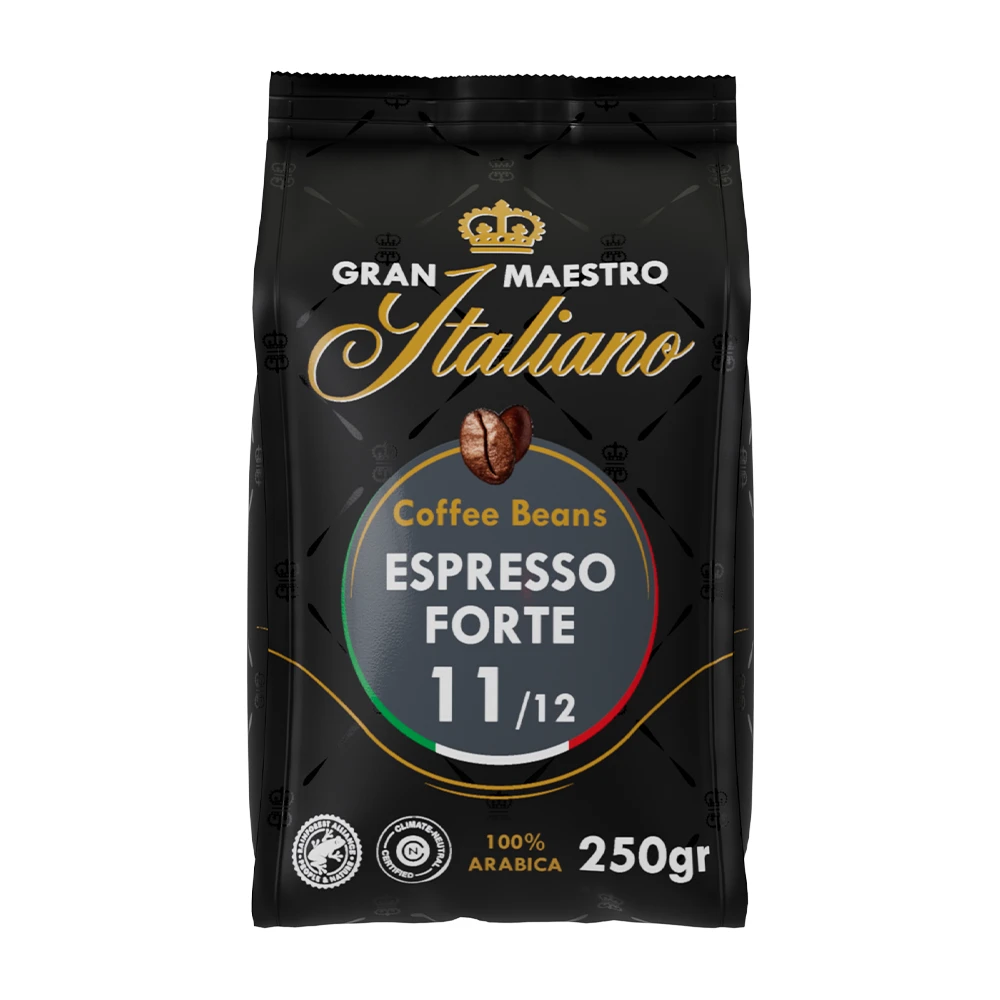 Gran Maestro Italiano - Koffiebonen - Espresso Forte (250 Gram) 2 Gran Maestro Italiano - Koffiebonen - Espresso Forte (250 Gram) - Afbeelding 2