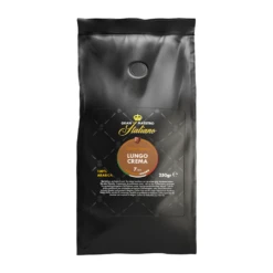 Gran Maestro Italiano - Koffiebonen - Lungo Crema (250 Gram) -Koffie Winkel cw101615 gmi samplezak sticker lungo crema koffiebonen 250gr front 3d 1