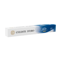Celeste D'Oro - Finest Decaf - 10 Cups -Koffie Winkel cw211332 cdo cups 10st decaf angled
