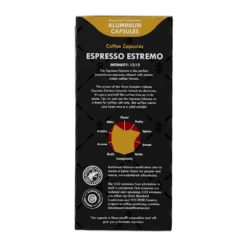 Gran Maestro Italiano - Espresso Estremo - 20 Cups -Koffie Winkel cw211644 gmi capsules 20st beyers espresso estremo back