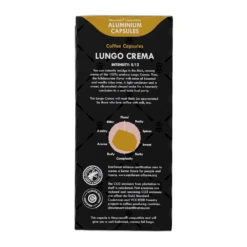 Gran Maestro Italiano - Lungo Crema - 20 Cups -Koffie Winkel cw211646 gmi capsules 20st beyers lungo crema back