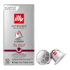 Illy - Lungo Intenso - 10 Cups -Koffie Winkel e103583 illy nespresso intenso lungo front capsule