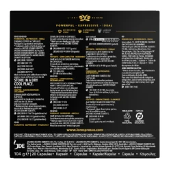 L'OR Espresso - Espresso Ristretto - 20 Cups 7 L'OR Espresso - Espresso Ristretto - 20 Cups -Koffie Winkel e104619 lor espresso ristretto itensity 11 cups 20 back 1