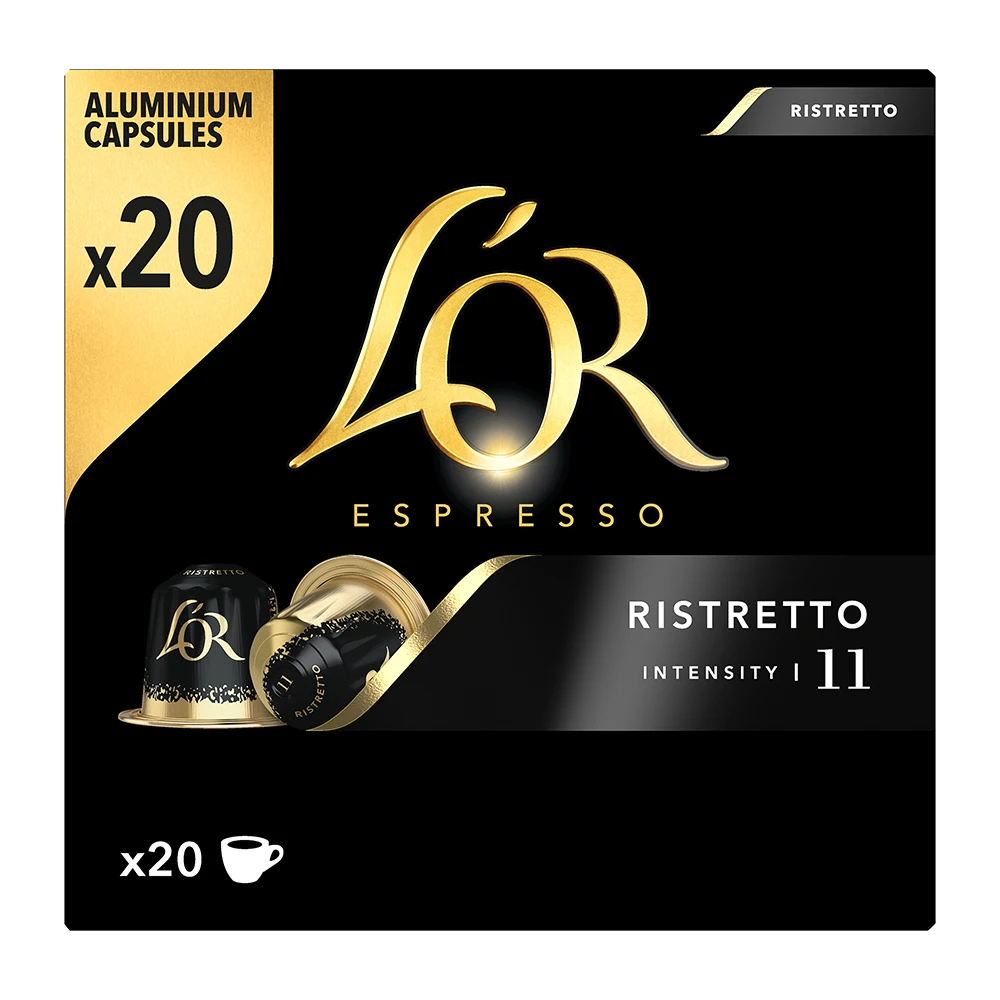 L'OR Espresso - Espresso Ristretto - 20 Cups 2 L'OR Espresso - Espresso Ristretto - 20 Cups - Afbeelding 2