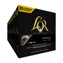 L'OR Espresso - Espresso Ristretto - 20 Cups 8 L'OR Espresso - Espresso Ristretto - 20 Cups -Koffie Winkel e104619 lor espresso ristretto itensity 11 cups 20 volume 1
