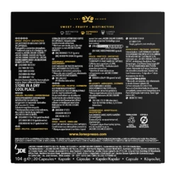 L'OR Espresso - Decaffeinato - 20 Cups -Koffie Winkel e104620 lor espresso decaffeinato itensity 6 cups 20 back