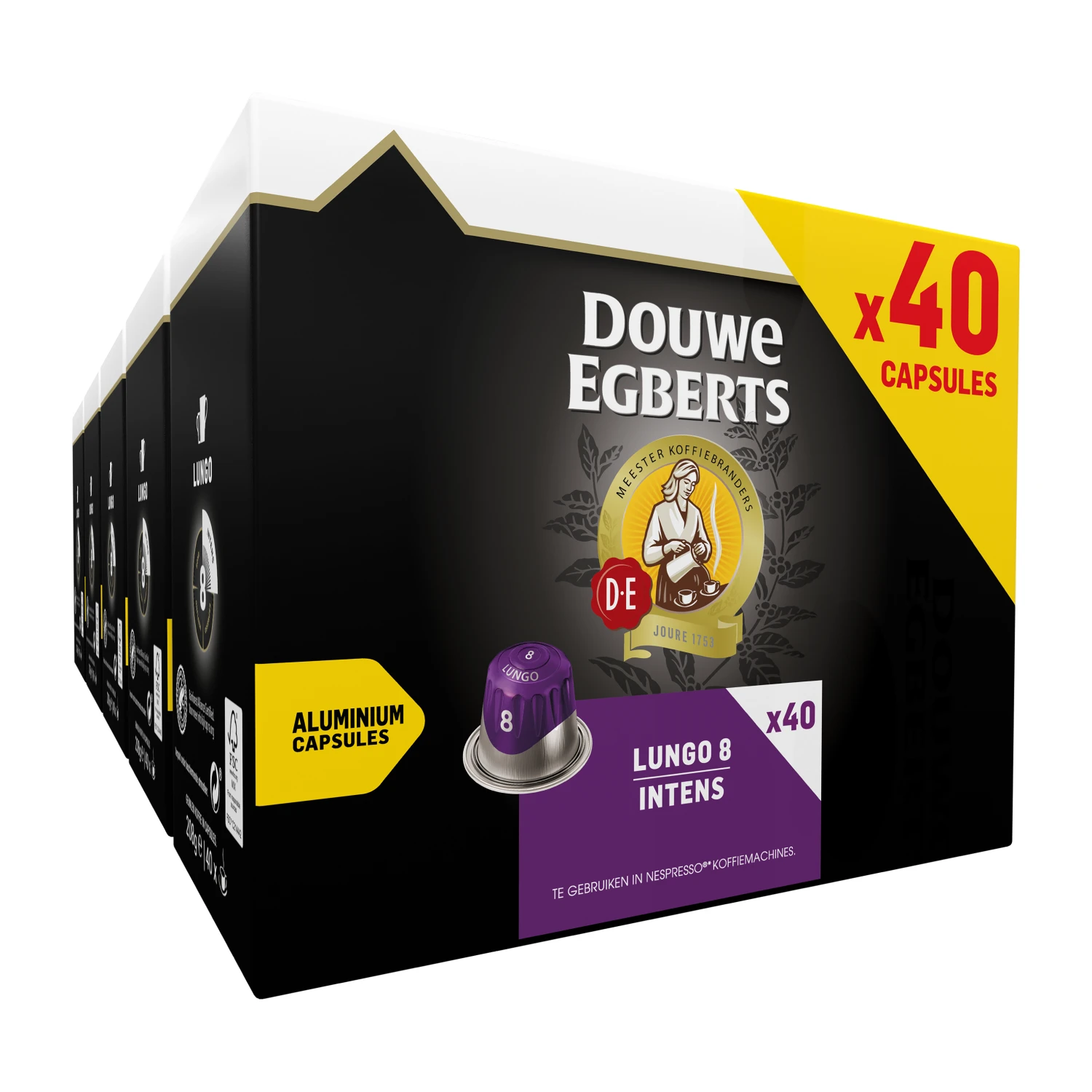 Douwe Egberts Lungo 8 Intens - 40 Koffiecups 6 Douwe Egberts Lungo 8 Intens - 40 Koffiecups - Afbeelding 6