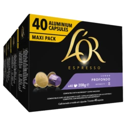 L'OR Espresso Lungo Profondo - 40 Koffiecups 11 L'OR Espresso Lungo Profondo - 40 Koffiecups -Koffie Winkel family 1