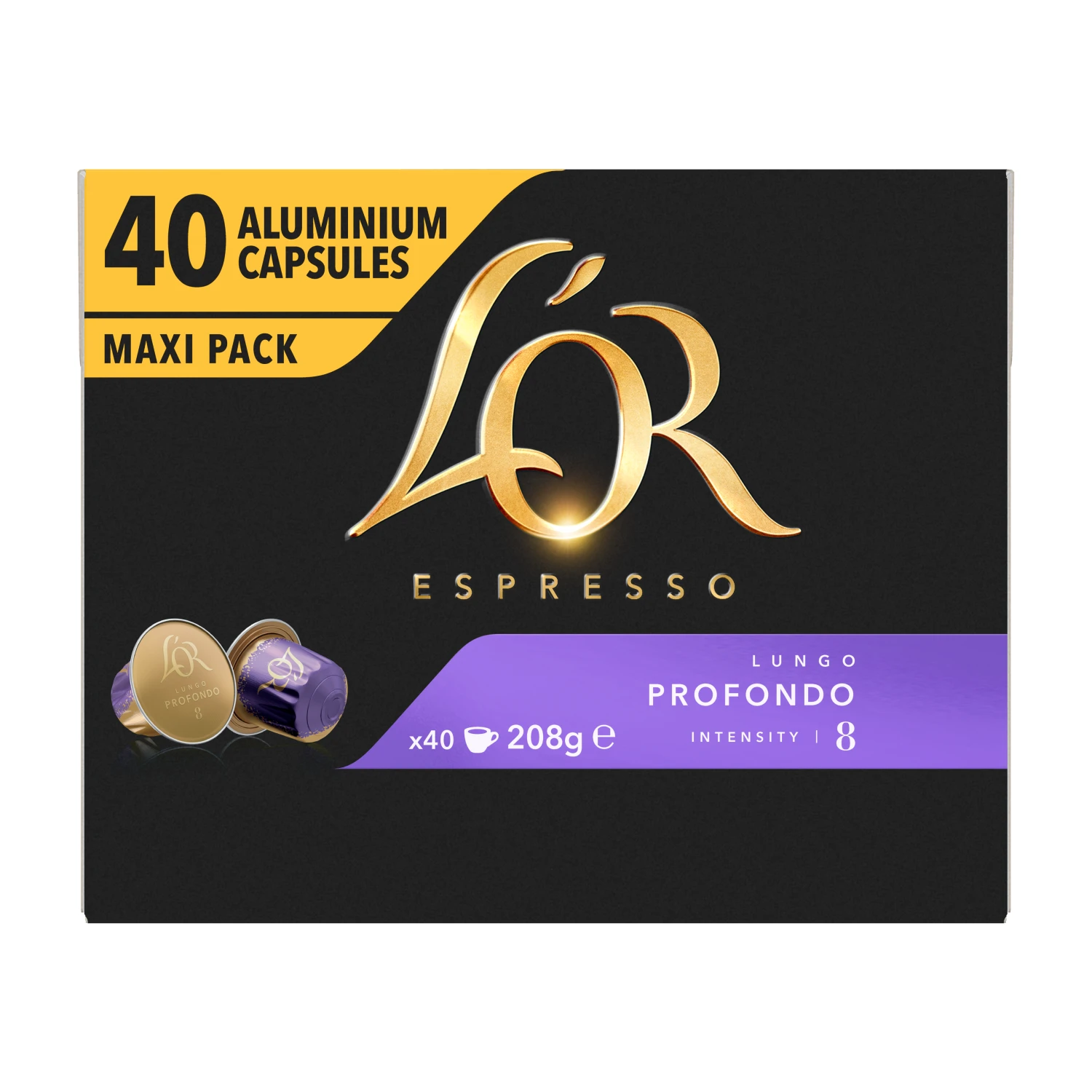 L'OR Espresso Lungo Profondo - 40 Koffiecups 2 L'OR Espresso Lungo Profondo - 40 Koffiecups - Afbeelding 2