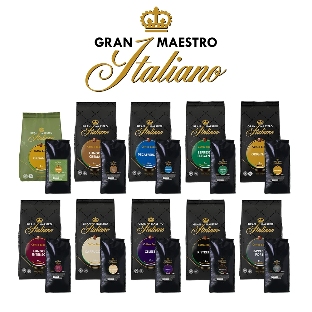 Gran Maestro Italiano Decaffeinato - Koffiebonen 1 KG 5 Gran Maestro Italiano Decaffeinato - Koffiebonen 1 KG - Afbeelding 5