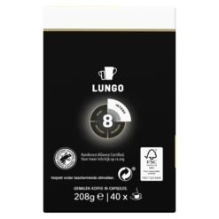 Douwe Egberts Lungo 8 Intens - 40 Koffiecups 10 Douwe Egberts Lungo 8 Intens - 40 Koffiecups -Koffie Winkel info1