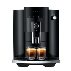 JURA E4 Piano Black (EA) Met €54 Gratis Koffie én 2+1 Jaar Extra Garantie