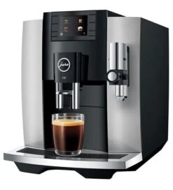 JURA E8 Platin (EB) Met €49 Gratis Koffie -Koffie Winkel jura e8 eb platin koffiemachine zijkant