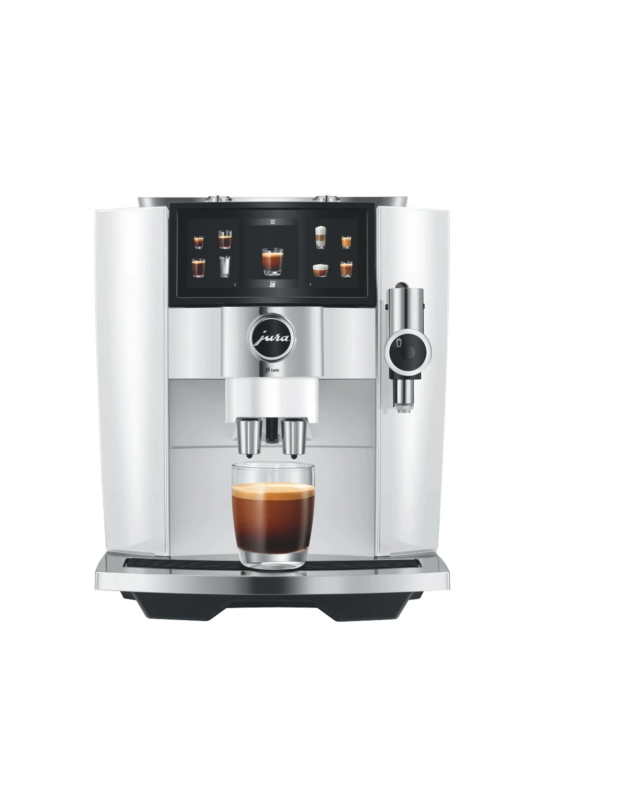 JURA J8 Twin Diamond White (EA) Met €78 Gratis Koffie En Glazen Melkhouder En 2+1 Jaar Extra Garantie 1 JURA J8 Twin Diamond White (EA) Met €78 Gratis Koffie En Glazen Melkhouder En 2+1 Jaar Extra Garantie