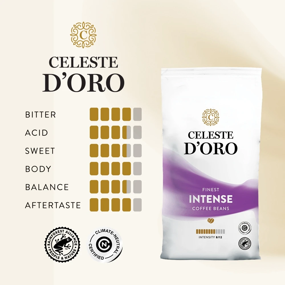 Celeste D'Oro - Koffiebonen - Finest Intense (250 Gram) 4 Celeste D'Oro - Koffiebonen - Finest Intense (250 Gram) - Afbeelding 4