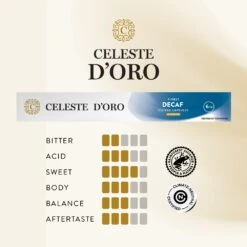 Celeste D'Oro - Finest Decaf - 10 Cups -Koffie Winkel sfeer product cdo nespresso decaf