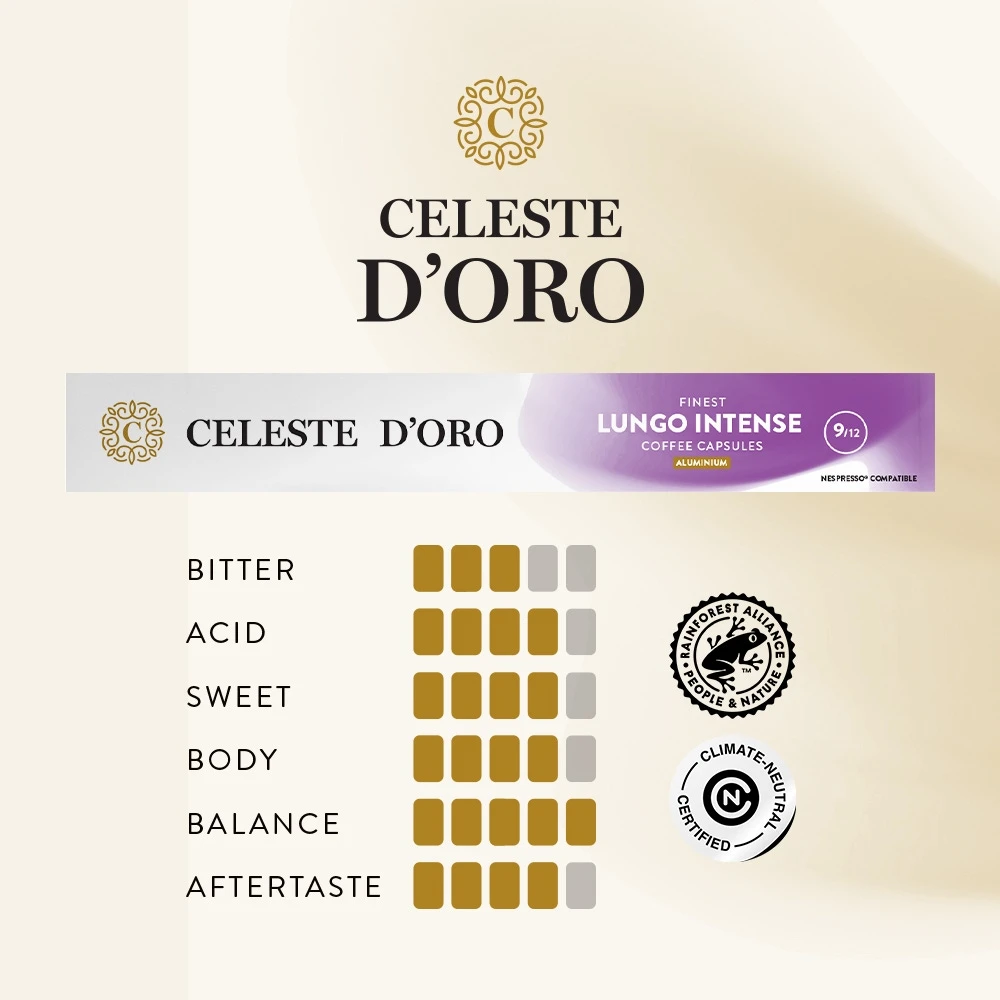 Celeste D'Oro - Finest Lungo Intense - 10 Cups 6 Celeste D'Oro - Finest Lungo Intense - 10 Cups - Afbeelding 6