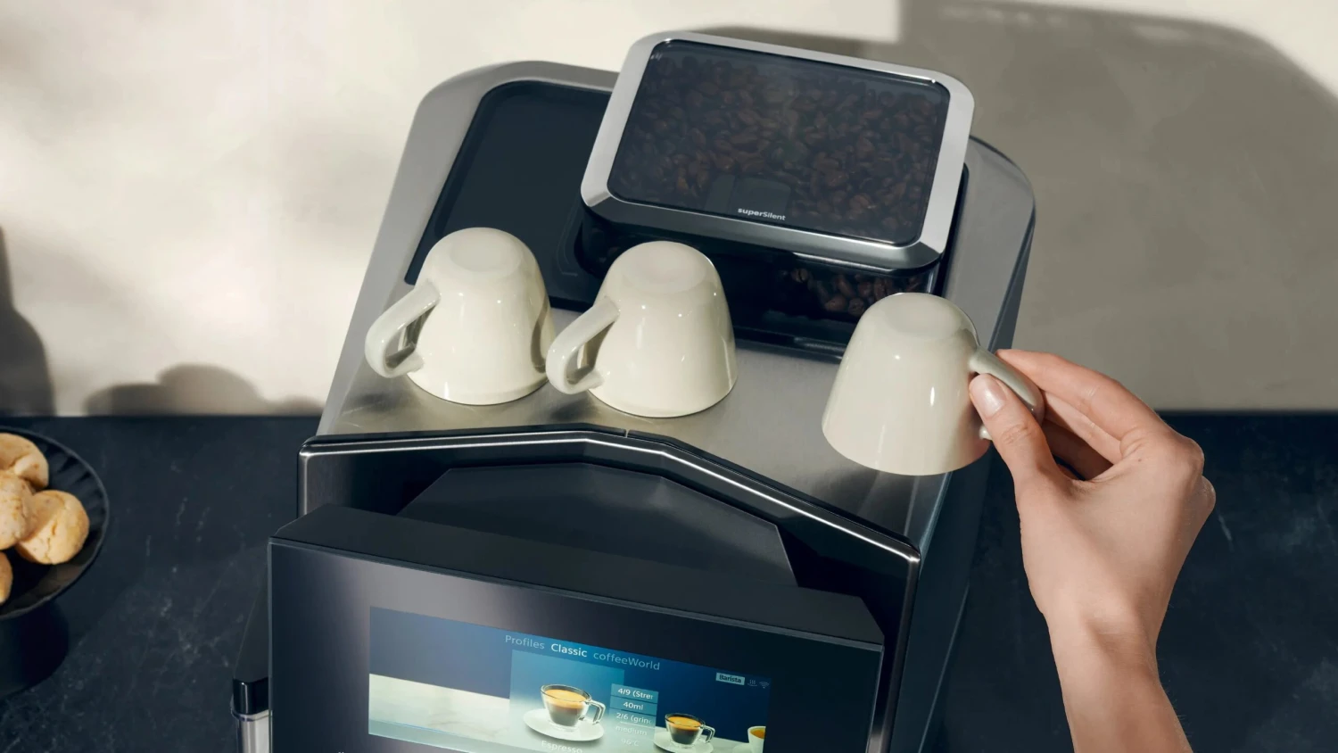 Siemens EQ.900 - RVS - TQ905R03 Met €49 Gratis Koffie 4 Siemens EQ.900 - RVS - TQ905R03 Met €49 Gratis Koffie - Afbeelding 4