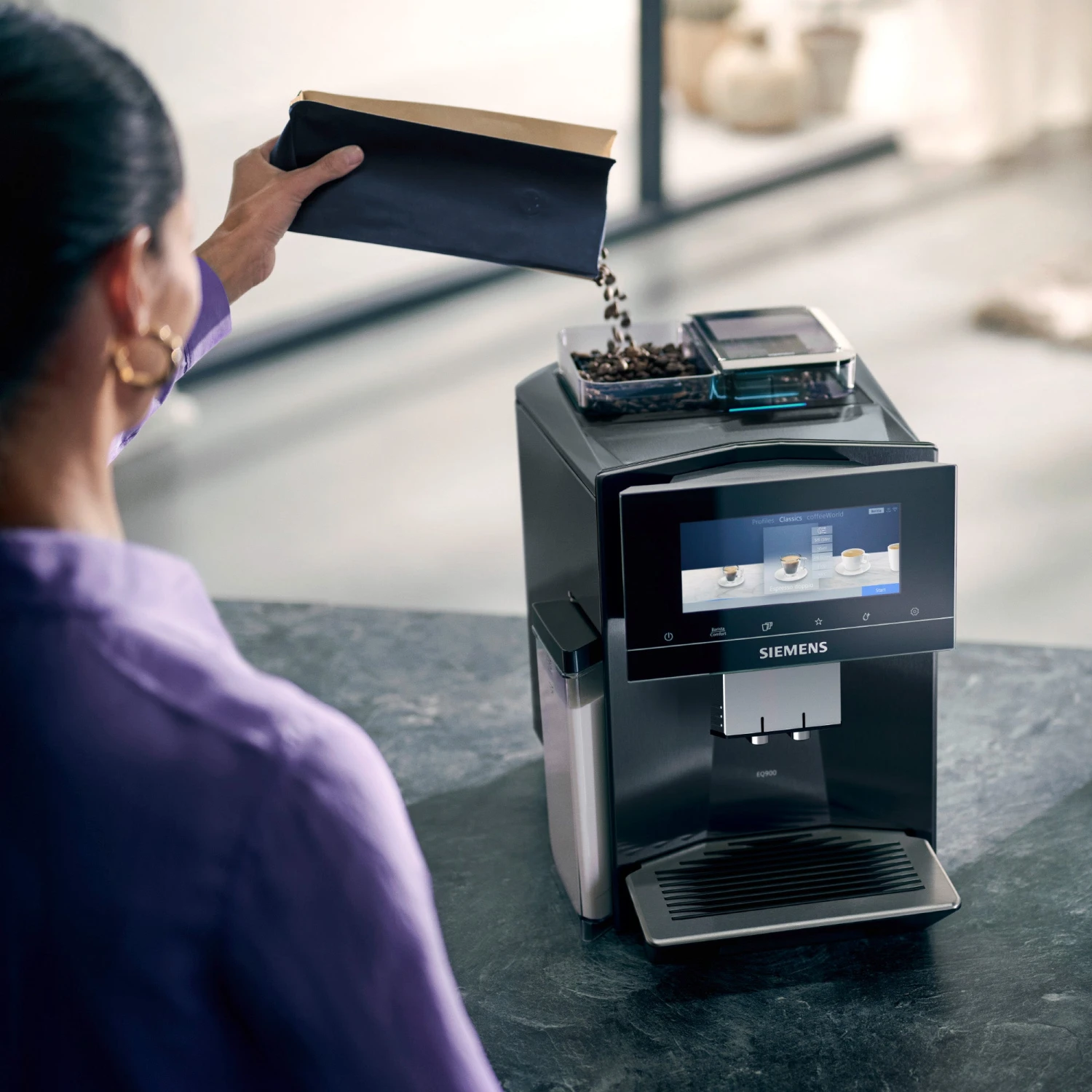 Siemens EQ.900 Dual Bean - Dark Inox - TQ907R05 Met €49 Gratis Koffie 5 Siemens EQ.900 Dual Bean - Dark Inox - TQ907R05 Met €49 Gratis Koffie - Afbeelding 5